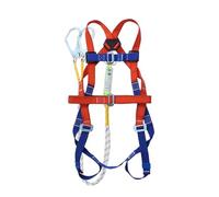 Safety Harness - Roofing Gear, Climbing Equipment | Full Body Adjustable Harness With Shoulder Straps, Flexible Lanyard Rope Kit For Arborist Hunting Construction Fall Protection Seguridad 78.74 Inche