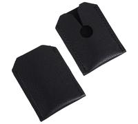 Safety Head Cover 2pcs Artificial Leather Black Protective Sleeve