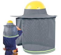 Safety Helmet Shield - Standard Size, Full Brim Protection, Reflective Neck Protector | Workplace Landscaping Gardening Metalworking Industrial Sites Agricultural Maintenance Infrastructure Project