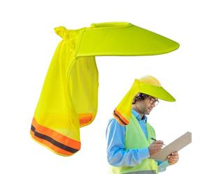 Safety Helmet Sun Visor With Full Brim,UV Protective Breathable Helmet Valve Adjustable - For Work Protection Face Head Construction Site Outdoors