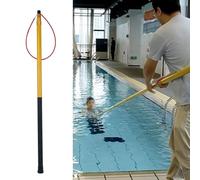 Safety Hook for Emergency Rescue - Telescopic Fiberglass Pool Pole with Non-slip Handle, Ideal for Beach and Swimming Pool Use