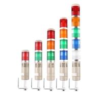 Safety Industrial Multilayer Stack Alarm Lamp Side Hanging LED Signal Tower Warning Light DC12V/24V AC110V/220V with Buzzer(2Layers 12V Buzzer)