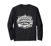 Safety is Leadership in Action | Workplace Safety Gift Idea Long Sleeve T-Shirt