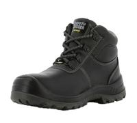 SAFETY JOGGER Safety Boot - BESTBOY - Steel Toe Cap S3/S1P Work Shoe for Men or Women, Anti Slip Puncture Resistant Steel Sole, Shock Absorbing, Water and Oil Repellant Safety Shoe, UK 7.5 EU 41, Black Leather