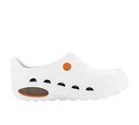 Safety Jogger Lightweight Clog Women - Slip On Clog for Men, Anti-Slip, Anti-Bacterial, Anti-Static and Anti-Fungal, White, UK 10,5/11 EU 45/46
