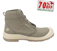 Safety Jogger Mens ECODESERT Mid Boots Safety Footwear Khaki Green