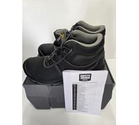 SAFETY JOGGER Safety Boot - BESTBOY - Steel Toe Cap S3/S1P Work Shoe for Men or Women, Anti Slip Puncture Resistant Steel Sole, Shock Absorbing, Water and Oil Repellant Safety Shoe, UK 11 EU 46, Black Leather