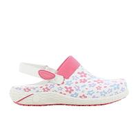 SAFETY JOGGER Safety Clogs for Women 37 EU - DANY - Lightweight Comfortable Velcro Work Shoe, Ideal for Nurses, Kitchen or Indoor, Non Slip and Shock Absorbing, Oxypas, Pink Flower