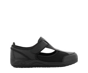SAFETY JOGGER Safety Shoes for Women 4 UK - Camille - Lightweight Comfortable Velcro Work Shoe, Ideal for Nurses, Kitchen or Indoor, Non Slip and Shock Absorbing, Oxypas Black