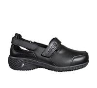SAFETY JOGGER Safety Shoes for Women 8 UK - Samantha - Lightweight Comfortable Leather Work Shoe, Ideal for Nurses, Kitchen or Indoor, Non Slip and Shock Absorbing, Oxypas Black