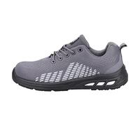 SAFETY JOGGER Steel Toe Cap Safety Trainer - Highly Comfortable and Breathable S1P Work Shoes for Men and Women, Gray, 12.5 UK