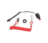 Safety Kill Stop Ignition Switch For 8-300hp Four Cycle Outboard Engines Includes Tether Cord Compatible With Oem 37820-93j00 Duty Plastic Design For Marine Boat Motor Quick Mounting
