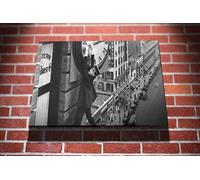 Safety Last 1923 Harold Lloyd Dangling From Clock Gallery Framed Canvas Art Picture Print