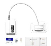 Safety Latch, Adhesive Refrigerator Lock, 6.8cm Length with One-Hand Feature, Childproof Desk Drawer Guard, Home Safety Accessory with Low-Profile Design, Tool for Ovens and