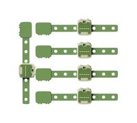 Safety Latches - Secure Adhesive Straps, Adjustable Guard Locks, Animal Themed Appearance, Restricts Access to Danger, Home Protection, Blue Green Colors for Kitchen Pantry Laundry Trash Can Units