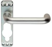 Safety Lever on Inner Backplate Satin Chrome Finish Solid Zinc Handle Set for Secure Internal Door Use