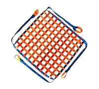 Safety Lifting Net Straps - Flat Nylon Sling Hoisting Cargo Net, Bungee Truck Bed Cargo Net, Material Handling Straps, Load Capacity 0.3-3.5 Tons, Orange