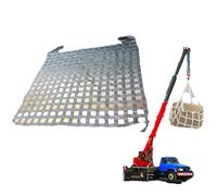 Safety Lifting Net Straps, Flat Nylon Sling Hoisting Net, Webbing Net Cargo Securing Net, Tear Resistant Lifting Bag, for Construction Rigging Moving Towing Work Gear(3 X 3M/Mesh 15cm/Load 2.5t)