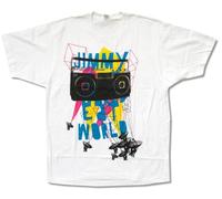 SAFETY LOCK Jimmy Eat World Boom Box T-Shirt Graphic Tee Printed Shirt Short Sleeve for MensWhite XL