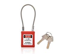 Safety Lockout Padlock, Industrial Engineering Plastics Safety Lockout, Compact Cable Padlock, Lockout Tagout Security Lock, Red