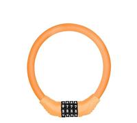 Safety Lockwire Heavy Duty U Lock with Steel Cable - 4 Digit Combination(Orange)