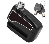 Safety Lockwire Motorcycle Lock Alarm Protection Padlock Waterproof Brakelock Anti-Theft Scooter Wheel Disc Brake Locks(Black)