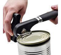 Safety Manual Can Tin Opener,Stainless Steel Ergonomic Anti Slip Design with Smooth Edge Side Cut No Sharp Cuts Can Opener,Lid Lifter That Won't Touch Food