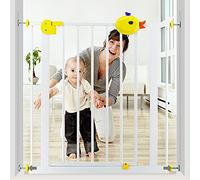 Safety Metal Gate Pet Safety Gate Auto Close Pet Protection Pet Safety Gate Door Pressure Fit Walk Thru Gates for Children Toddlers Kids s/75-84Cm