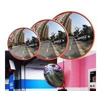 Safety Mirror with Bracket, 130 Degree Wide Angle Security Mirror Outdoor Indoor Burglar Safurance, Traffic Signal Convex Mirror for Roadway Safety B
