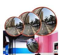 Safety Mirror with Bracket, 130 Degree Wide Angle Security Mirror Outdoor Indoor Burglar Safurance, Traffic Signal Convex Mirror for Roadway Safety Blind Spots 30CM