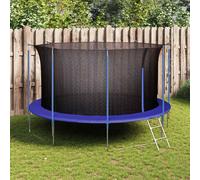 Safety Net Black PE 2.61x1.8m Replacement for 3.05m Round Trampoline 6-Poles Zip
