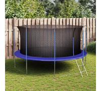 Safety Net Black PE 3.05 m Round Trampoline Enclosure 2.61x1.8m 6-Pole Zip120cm