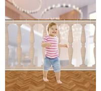 Safety Net for Children, Durable Stair Protection Net, Dog/Cat Railing, Safety Net for Balcony and Patio, White, 4.5 x 0.9 cm
