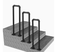 Safety Non Slip Modern Stair Railing Indoor Support Poles Metal U Shaped Step Handrail Floor Mounted Hand Rails for Guardrail(75cm)