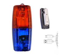 Safety Patrol Alarm Flash Signal Strobe Lamp - Highly Visible Strobe Lights, Warning Strobe Shoulder Lights | Led Shoulder Light Charging Triangle, Rechargeable Red and Blue Light Night for Jogging