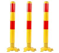 safety pillar, 23.6 Inch, Metals Floor Mount, Parking Barrier for Parks/Garden Pathways/Streets(3 pcs)