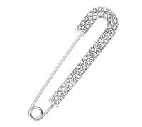 Safety Pin Brooch - Elegant Kilt Pins, Scarf and Sweater Accessories, Decorative Lapel Pins for Clothing, Anti-Exposure Zircon Tension Rhinestone Clip Vintage for Women, Rhinestone Clip Vin