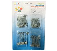 Safety Pins, 100pcs Assorted Size, Clothes Safety Pins, 25mm, 30mm, 35mm, 40mm, Safety Pin