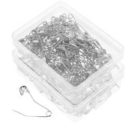 Safety Pins 2 Box Pack Curved Silver 200pcs Stainless Steel