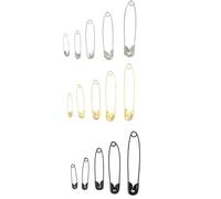 Safety pins，sewing supplies，100Pcs Multiple Sizes Safety Pins Gold Silver DIY Sewing Tools Accessory Metal Needles Safety Pin Brooch Apparel Accessories, 45mm 100pcs, agate
