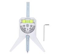 Safety Pipe Marker Centering Tool Premium Stainless Steel Pipe Center Finder with Adjustable Dial Bubble Protractor for Pipefitters and Welders Measuring Tasks 15.5x10.5cm