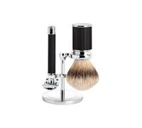 MÜHLE 3-Piece Traditional Silvertip Badger Shaving Set, Black