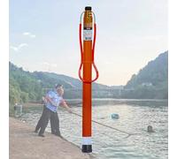 Safety Rescue Pole for Boats & Yachts, 14-21ft Extension with Life-Saving Hook, Reflective Tape & Luminous Strip for Assisting Drowning Swimmers