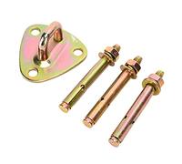 Safety Rope Expansion Screw Bolt Eye Plate Hook Bracket Set, Escape Ropes Fastening Device Tripod Hook Fire Safety Rope Fixing Bracket Steel Anchor Home Fire Escape Fastening Device
