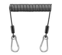 Safety Rope for: Never Lose Your Gear Again | Thickened Steel Wire Anti-Fall Spring Rope with Heavy Duty Key Hook | Fishermen, Boater, Hiking