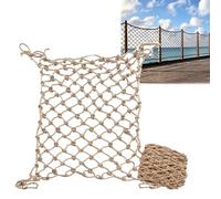 Safety Rope Netting Fence 13x16FT - Indoor Decorative Climbing Cargo Net, Tree House Playground Safety Protection Net (1cm Rope Diameter) for Kids and Pets