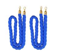 Safety Rope with Carabiners, 3 M, 4m, 5m, 6m, 7m, 8m, 9m, 10m, 12m, 15m, 9m, for Twisted Poles, for Large Events, Parties, Weddings, Blue, 90cm