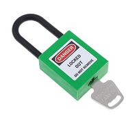 Safety Security Lockout Padlock Keyed Alike Nylon 38mm Shackle Green