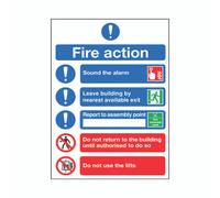 Safety Sgn Fire Action Symbols A4 Sa