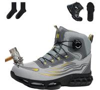 Safety Shoes, Safety Trainers, 2025 New Steel Toe Cap Boots, Anti Smashing & Anti Stab & Anti-Slip, Für Lager, BAU Und Werk (1PC-Grey,6)